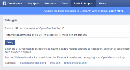 Fix chia sẻ bài viết lên facebook bị lỗi không hiện thông tin