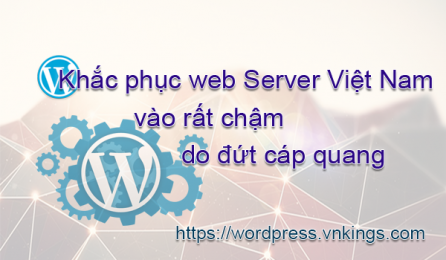 Khắc phục web Server Việt Nam nhưng vào rất chậm do đứt cáp quang